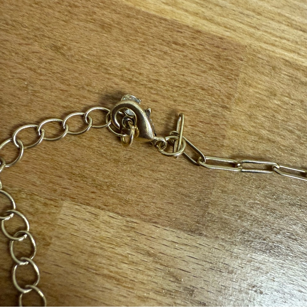 Gold tone paperclip chain layering necklace - Picture 4 of 6